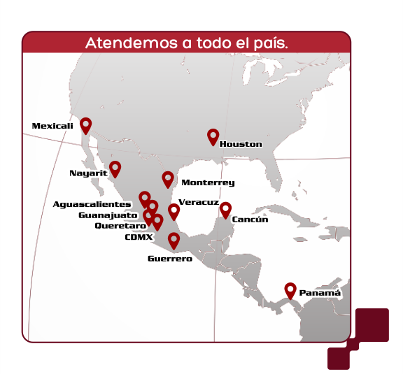 Atendemos a todo el país